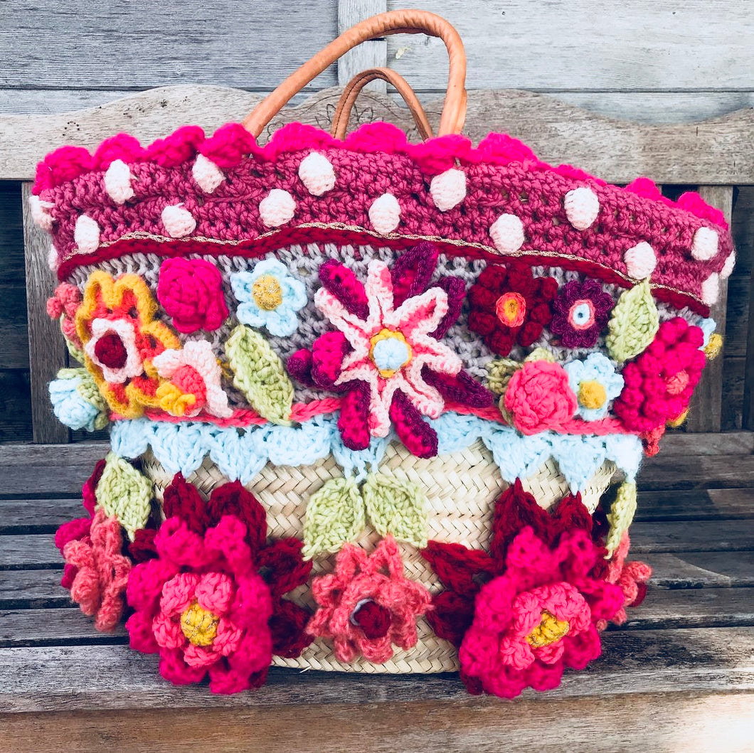 crochet pattern spring garden bag by pollevie
